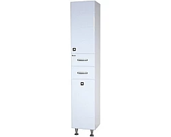 Пенал Bellezza Джулия 4621204120019 напольный L\/R, с бельевой корзиной, белый глянец