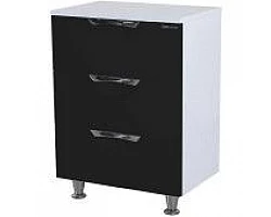 Комод черный глянец\/белый глянец 60 см Bellezza Лагуна 4632109140040