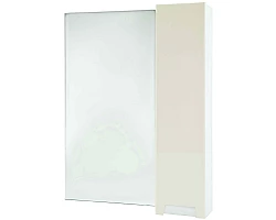 Зеркальный шкаф 58x80 см бежевый глянец\/белый глянец R Bellezza Пегас 4610409001070