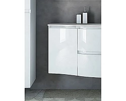 Шкаф одностворчатый 34x55 см Bianco Lucido L Cezares Vague 44228