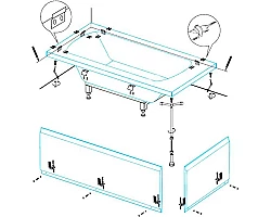 Крепление для фронтальной и боковой панелей Cezares CZR-SCR-FIX-KIT
