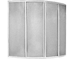 Шторка на ванну Bas Вектра 150 4 створки пластик Вотер