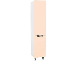 Пенал Bellezza Лагуна 4622104081073 напольный R, с бельевой корзиной, бежевый глянец\/белый глянец