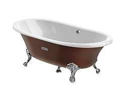 Ванна чугунная Roca Newcast Copper 233650008 170x85 см, отдельностоящая, с антискользящим покрытием, медный