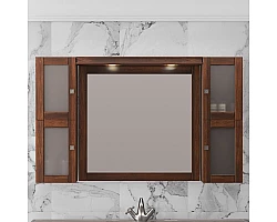 Зеркальный шкаф 124x78 см светлый орех Opadiris Мираж