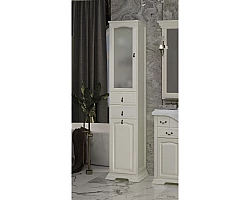 Пенал напольный слоновая кость с бельевой корзиной L Opadiris Риспекто 00-00005836