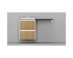 Тумба белый матовый\/шатанэ 55,8 см Velvex Klaufs tpKLA.56.50.2Y-617.216