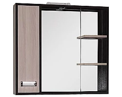 Зеркальный шкаф 75x71,2 см венге луизиана\/ясень шимо светлый L Onika Гамма 207518