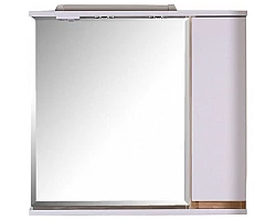 Зеркальный шкаф 80x74,4 см белый\/дуб золотой R ASB-Mebel Марко