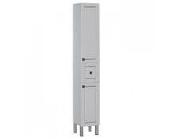 Пенал напольный правый белый\/патина серебро Aquanet Честер 00182682