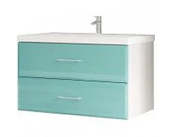 Тумба бирюзовый\/белый 79 см Marka One Mix У69537