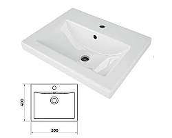 Раковина Velvex Como 50 S-UM-COM50/1-w Белая
