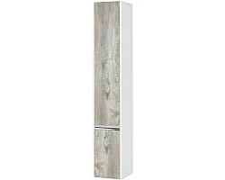 Пенал подвесной белый глянец\/бетон пайн L Акватон Капри 1A230503KPDAL