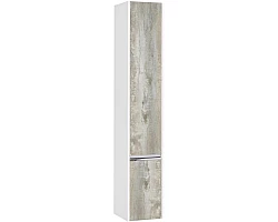 Пенал подвесной белый глянец\/бетон пайн R Акватон Капри 1A230503KPDAR