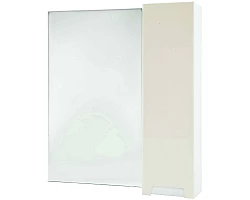 Зеркальный шкаф 78x80 см бежевый глянец\/белый глянец R Bellezza Пегас 4610413001073