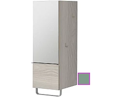 Полуколонна оливковыи\u0306 матовый с зеркальной дверцей шарниры слева Jacob Delafon Odeon Up EB893G-M47