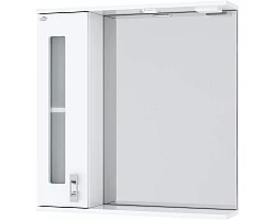 Зеркальный шкаф 67x71,2 см белый глянец L Onika Кристалл 206705