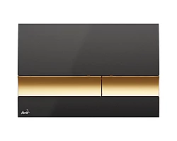 Кнопка смыва AlcaPlast M1728-5 для инсталляции, черный\/золото