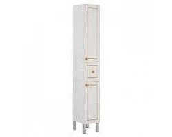 Пенал напольный правый белый\/патина золото Aquanet Честер 00186093