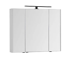 Зеркальный шкаф 90x75 см белый Aquanet Латина 00179605