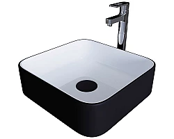 Раковина-чаша Grossman 40 GR-4042BW Белая Черная