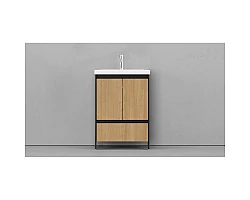 Тумба черный матовый\/шатанэ 58,9 см Velvex Klaufs tnKLA.60.2D.1Y-617.217