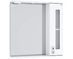 Зеркальный шкаф 67x71,2 см белый глянец R Onika Кристалл 206706