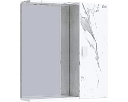 Зеркальный шкаф 65x71 см мрамор\/камень бетонный L\/R Onika Марбл 206545