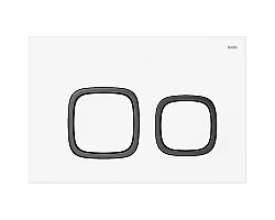 Кнопка смыва IDDIS Unifix UNI04WBi77 для инсталляции, белый матовый\/черный матовый\/белый матовый