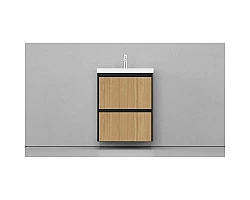 Тумба черный матовый\/шатанэ 58,9 см Velvex Klaufs tpKLA.60.2Y-617.217