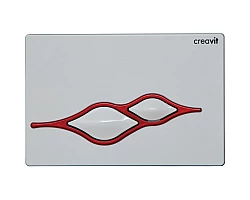 Кнопка смыва Creavit Ufo GP100101 для инсталляции, белый\/красный