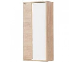 Шкаф подвесной белый глянец\/дуб эврика Акватон Бостон 1A239903BN010