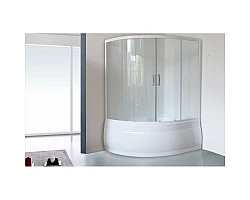 Шторка на ванну Royal Bath Alpine RB160ALP-T 160 см, профиль белый, стекло прозрачное