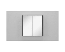 Зеркальный шкаф 80,3x80 см черный матовый Velvex Klaufs zsKLA.80-217