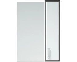 Зеркальный шкаф 50x70 см белый глянец\/серый глянец R Corozo Спектр SD-00000708