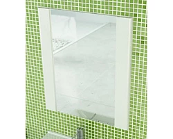 Зеркало 70x80 см белый глянец Comforty Флоренция 00003127386