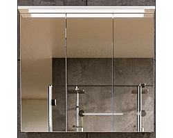 Зеркальный шкаф Бриклаер Кристалл 75 4627125415999 с подсветкой Белый