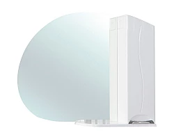 Зеркальный шкаф 108x87 см белый глянец R Bellezza Глория 4619518001018