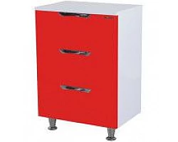 Комод красный глянец\/белый глянец 50 см Bellezza Лагуна 4632106140036