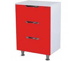 Комод красный глянец\/белый глянец 60 см Bellezza Лагуна 4632109140033