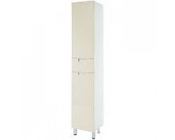 Пенал напольный с бельевой корзиной бежевый глянец\/белый глянец L Bellezza Пегас 4620404102078