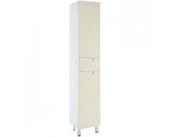 Пенал напольный с бельевой корзиной бежевый глянец\/белый глянец R Bellezza Пегас 4620404101071