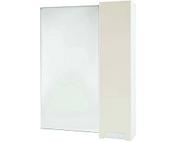 Зеркальный шкаф 68x80 см бежевый глянец\/белый глянец R Bellezza Пегас 4610411001075