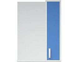 Зеркальный шкаф 50x70 см белый глянец\/синий матовый R Corozo Колор SD-00000709
