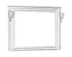 Зеркало 120x96,3 см белый серебряная патина Aquanet Паола 00181768