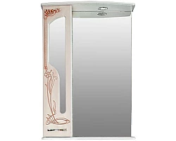 Зеркальный шкаф 65x93,5 см белое дерево медная патина Atoll Барселона