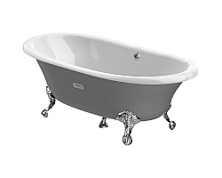 Чугунная ванна 170x85 см с противоскользящим покрытием Roca Newcast Gray 233650000