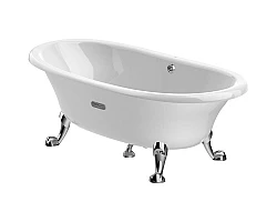 Чугунная ванна 170x85 см с противоскользящим покрытием Roca Newcast White 233650007