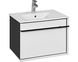 Тумба белый глянец\/черный 58,6 см Roca Aneto 857429806