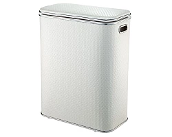 Корзина для белья стандартная, белый хром Geralis Romb NCWH-B